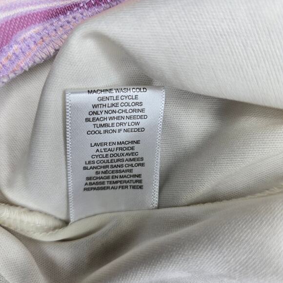 Love, Fire Women's Mesh Swirl Y2K Midi Skirt Size L Rave Funky Festival Pull-On - Picture 10 of 12